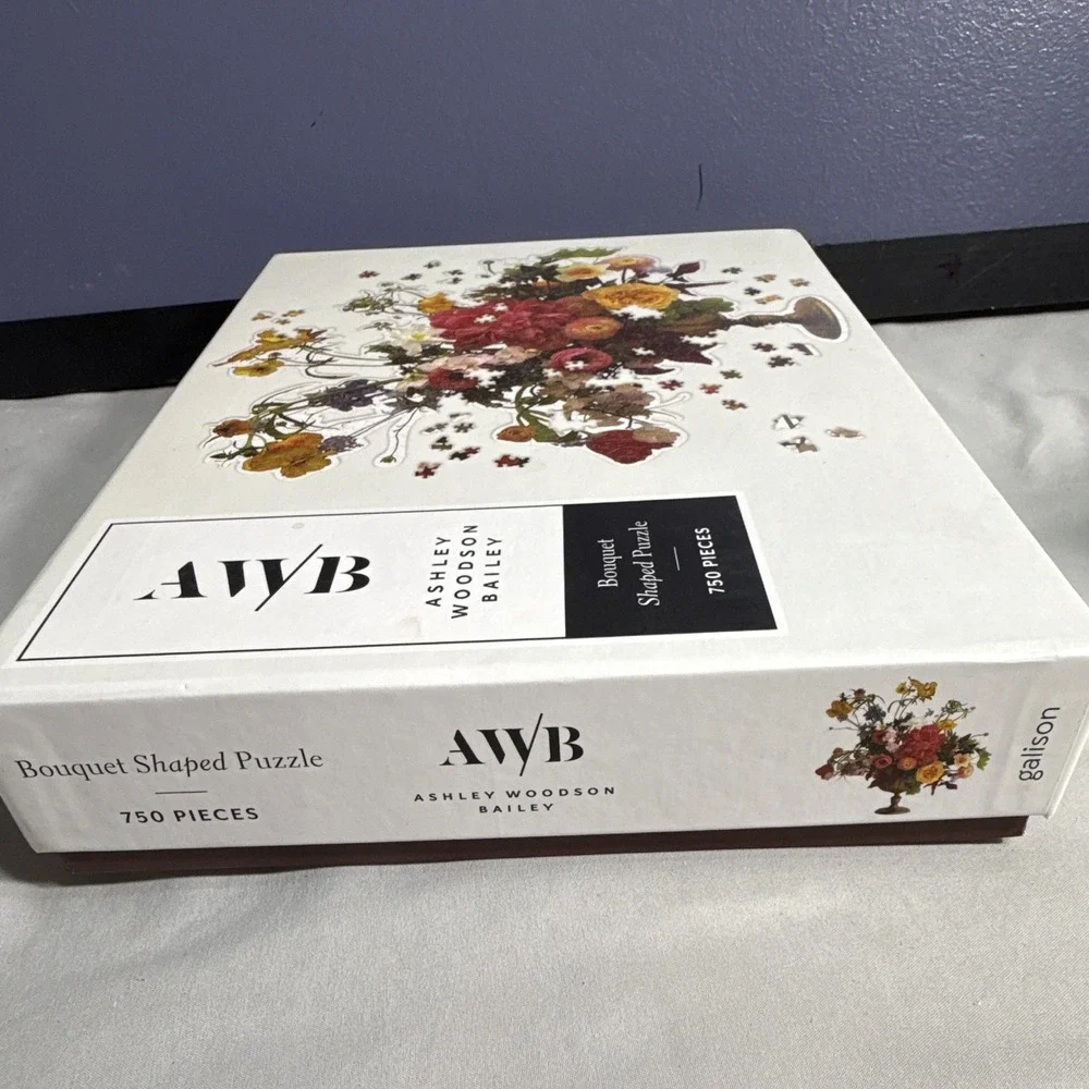 Galison AWB Ashley Woodson Bailey Bouquet Shaped 750 Piece Jigsaw Puzzle